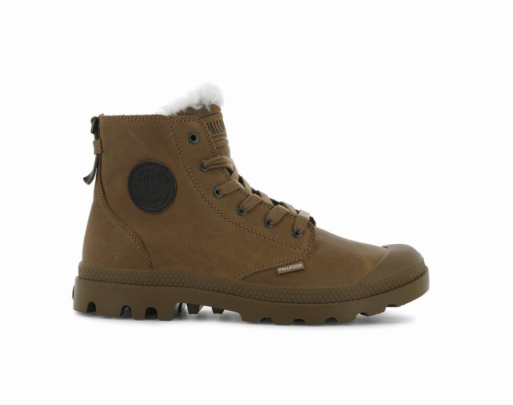 Palladium Pampa Hi Pilot Damen Stiefel DunkelBraun ||367918-BRE||